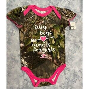 NEW! NWT Mossy Oak Hunting Baby Toddler Girl Onesie Bodysuit, Size 18 months